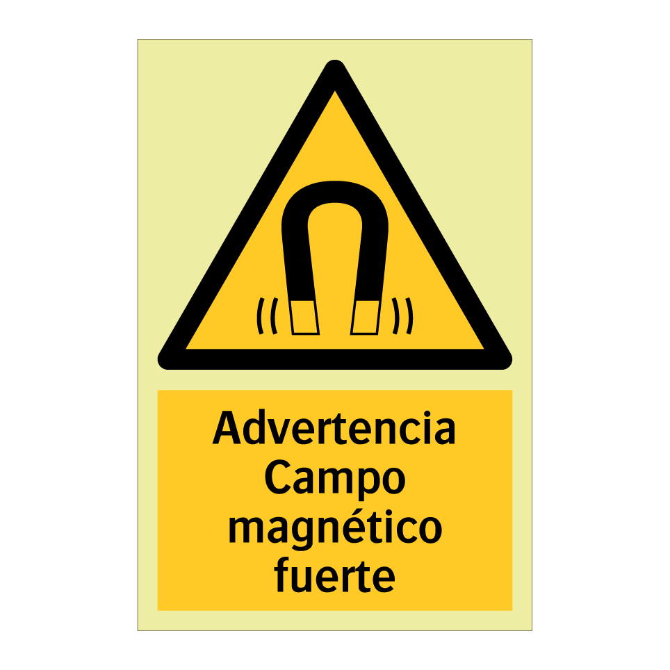 Advertencia Campo magnético fuerte