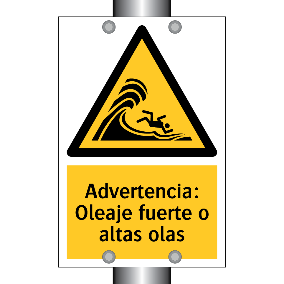Advertencia: Oleaje fuerte o altas olas