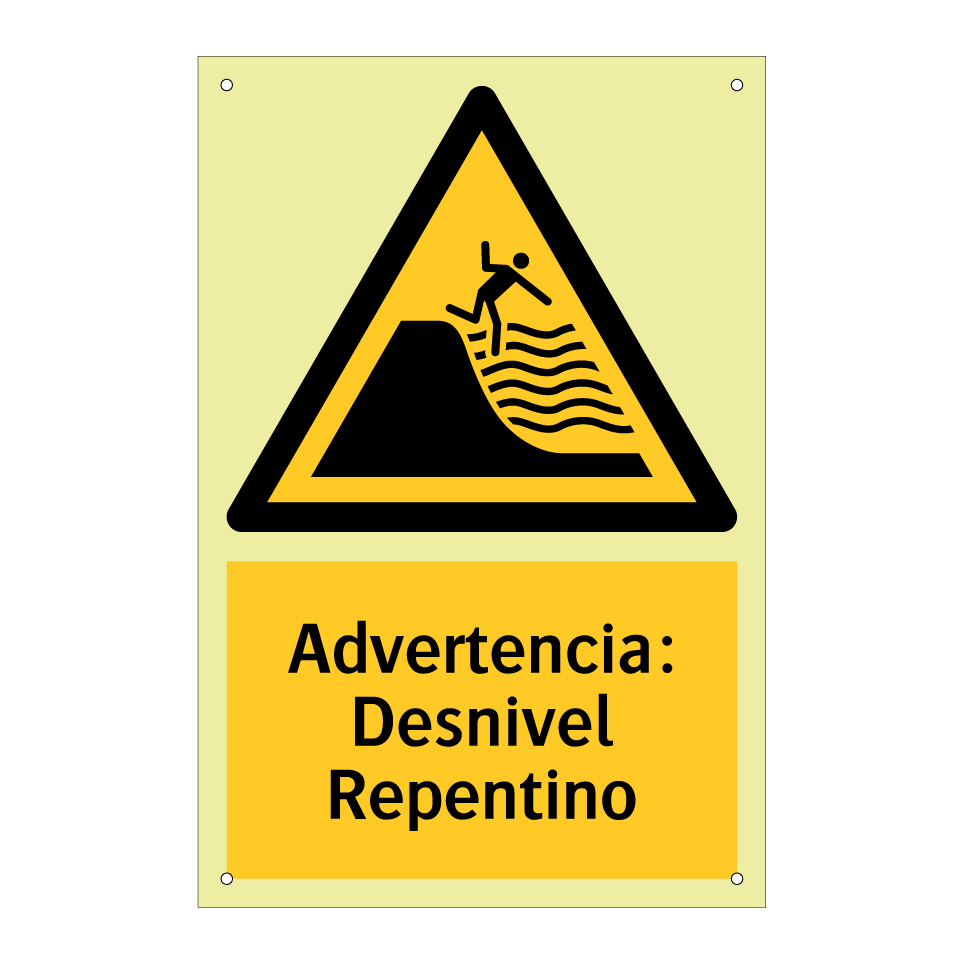 Advertencia: Desnivel Repentino