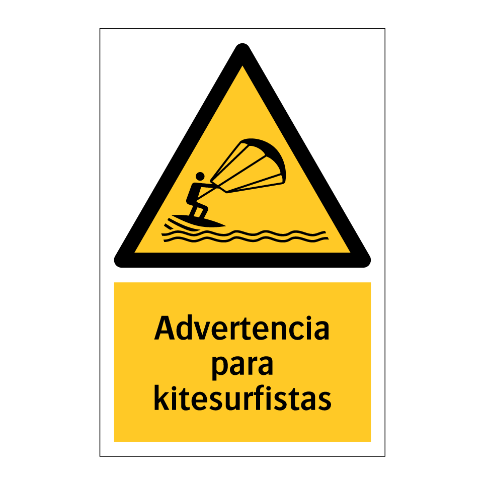 Advertencia para kitesurfistas