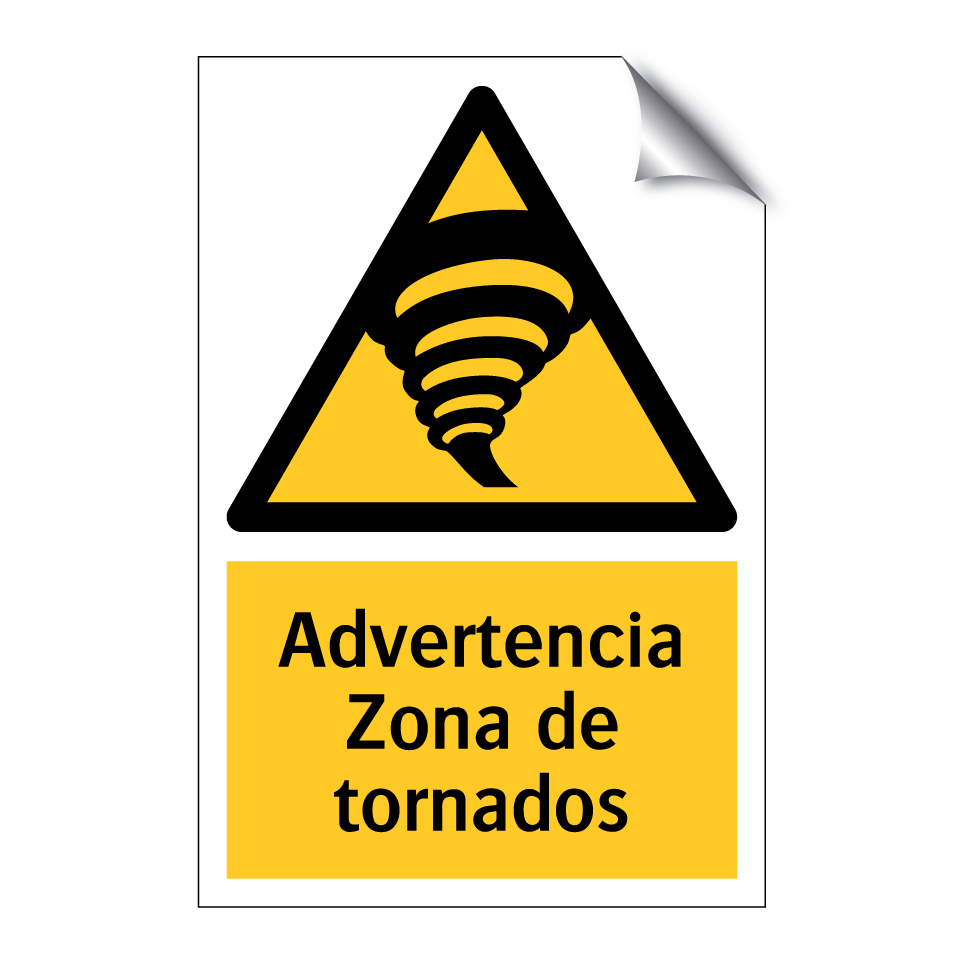 Advertencia Zona de tornados