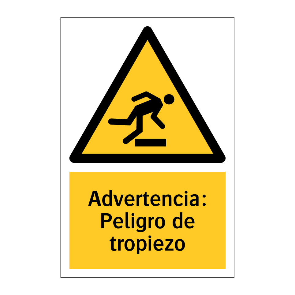 Advertencia: Peligro de tropiezo