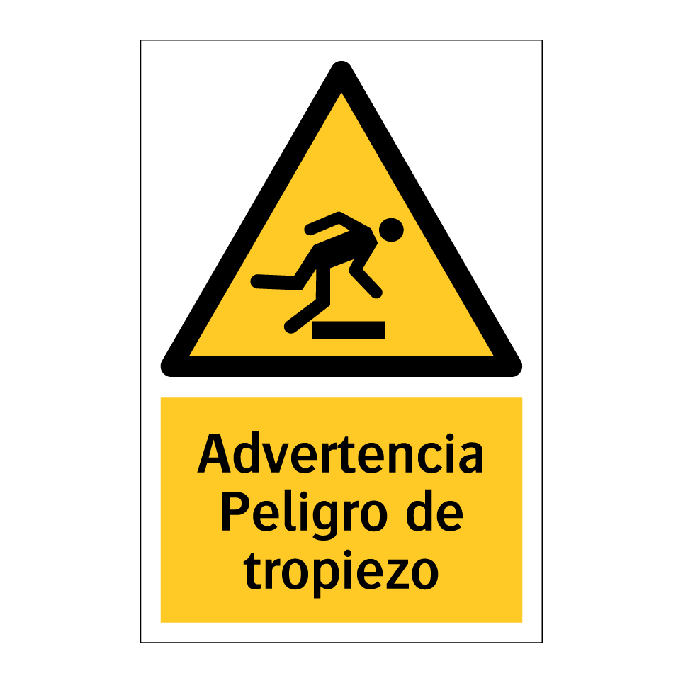 Advertencia Peligro de tropiezo