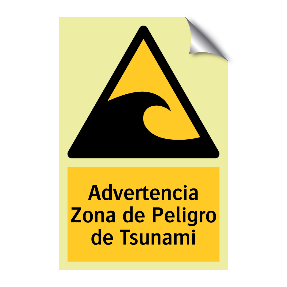 Advertencia Zona de Peligro de Tsunami