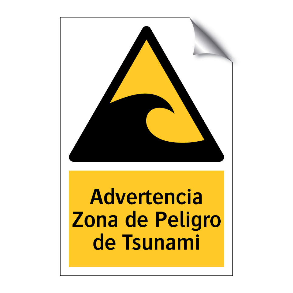 Advertencia Zona de Peligro de Tsunami