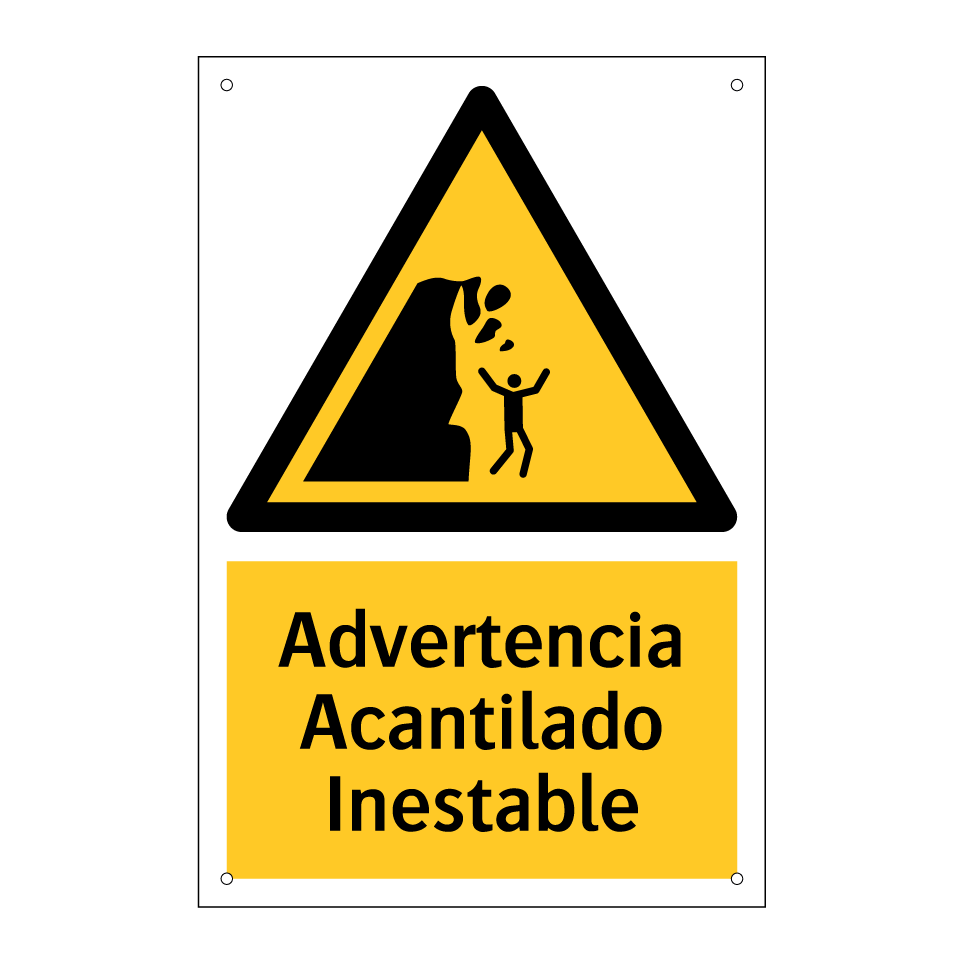 Advertencia Acantilado Inestable