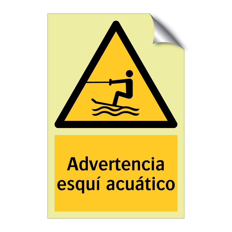 Advertencia esquí acuático