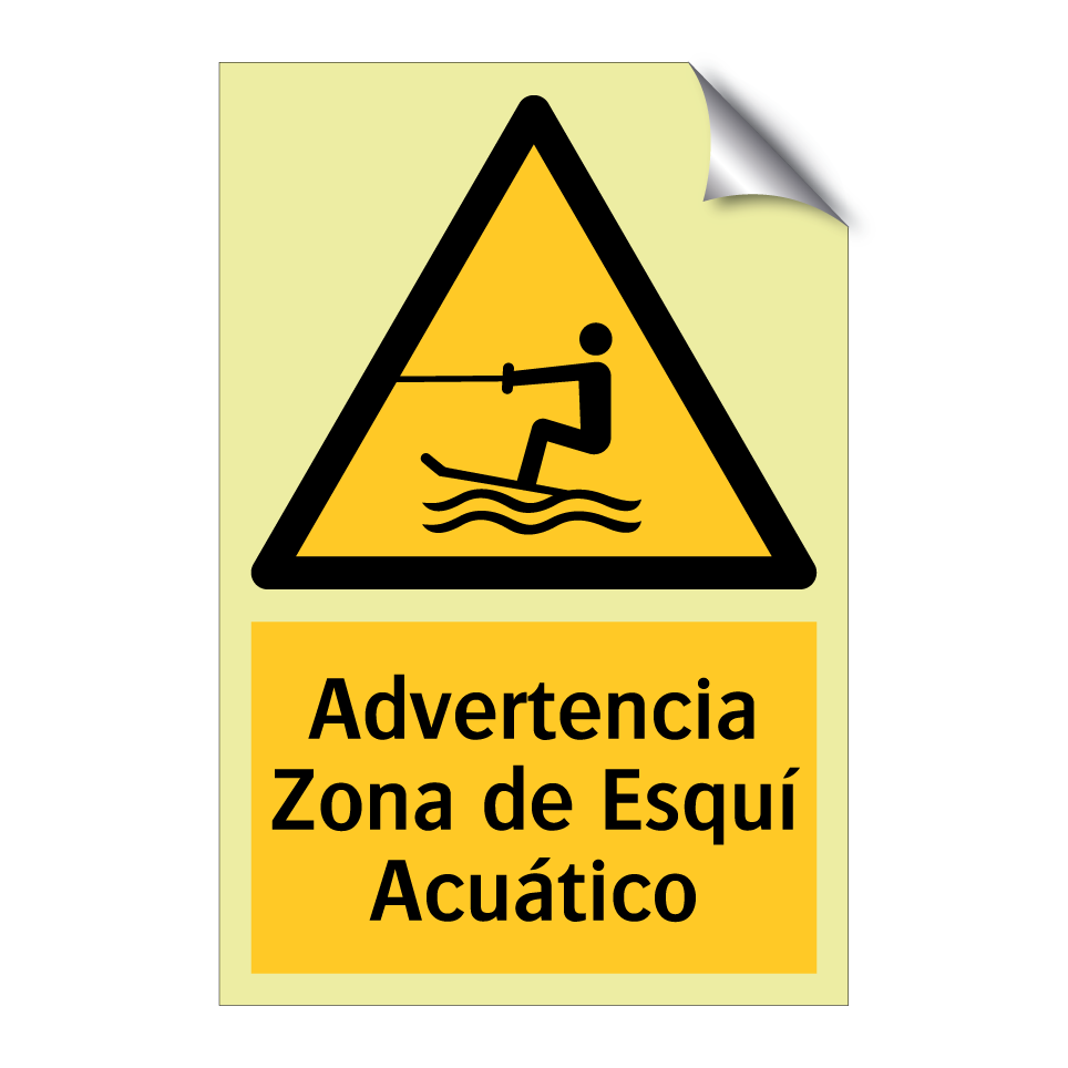 Advertencia Zona de Esquí Acuático
