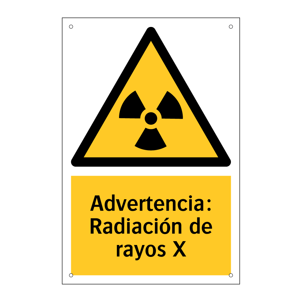 Advertencia: Radiación de rayos X