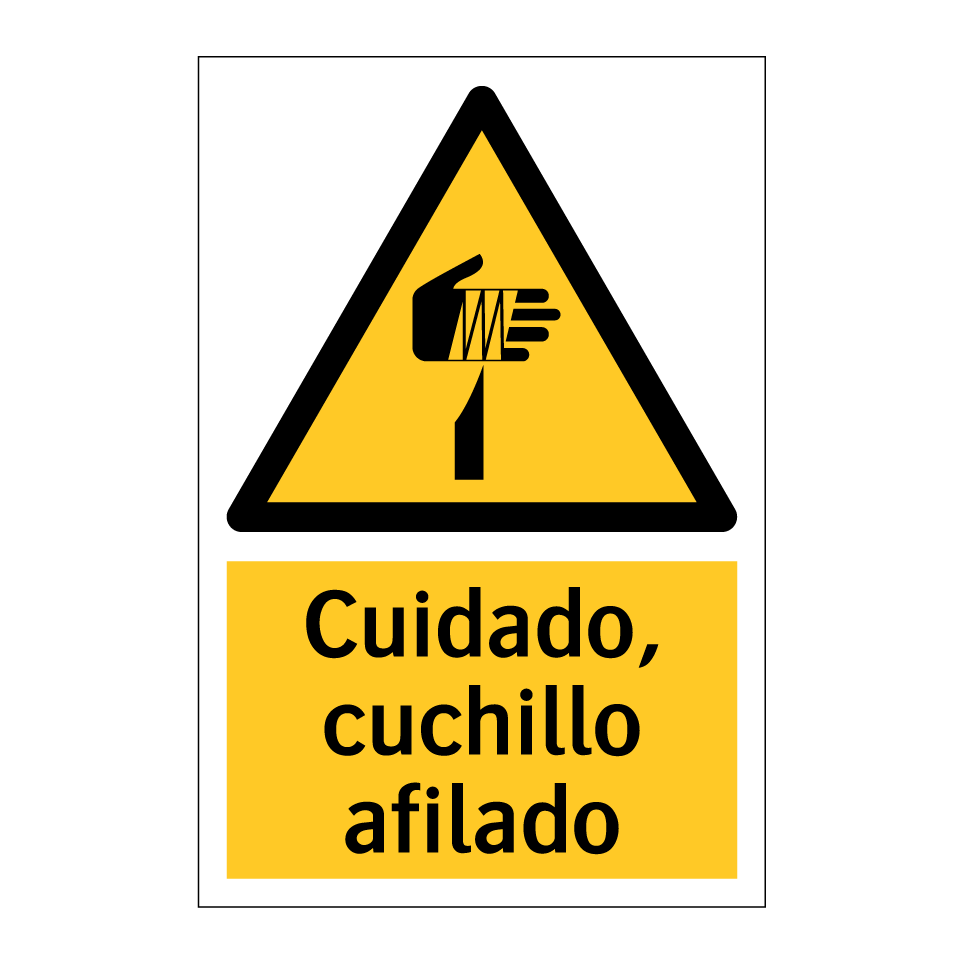 Cuidado, cuchillo afilado