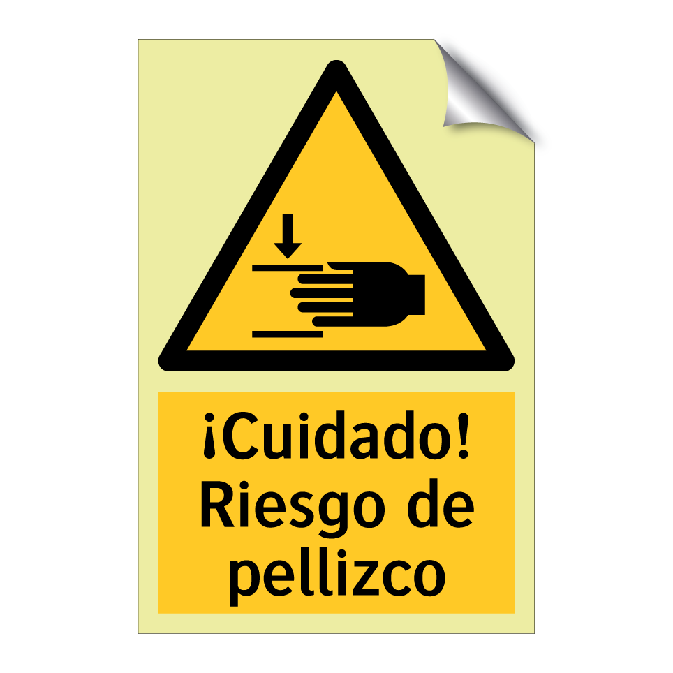¡Cuidado! Riesgo de pellizco