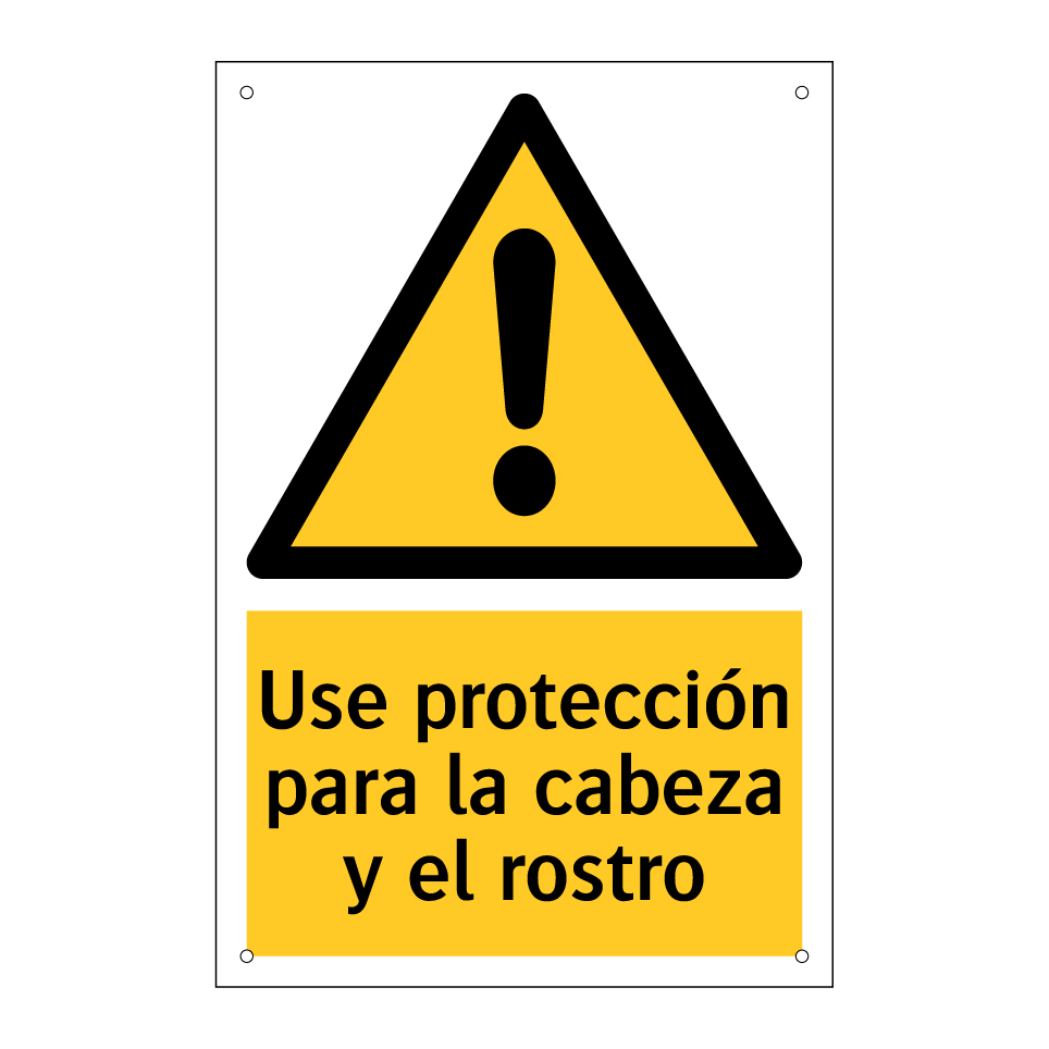 Use protección para la cabeza y el rostro