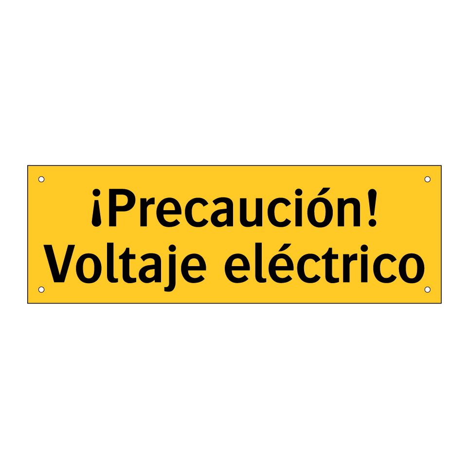 ¡Precaución! Voltaje eléctrico