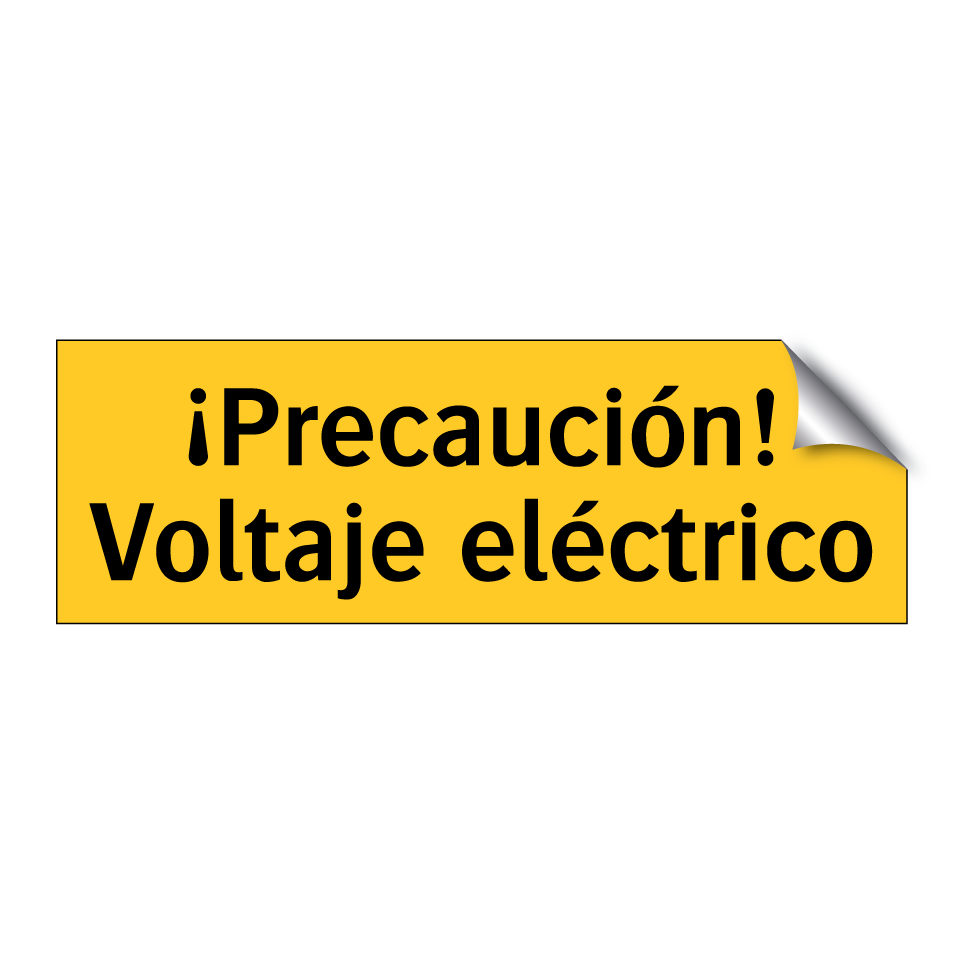 ¡Precaución! Voltaje eléctrico