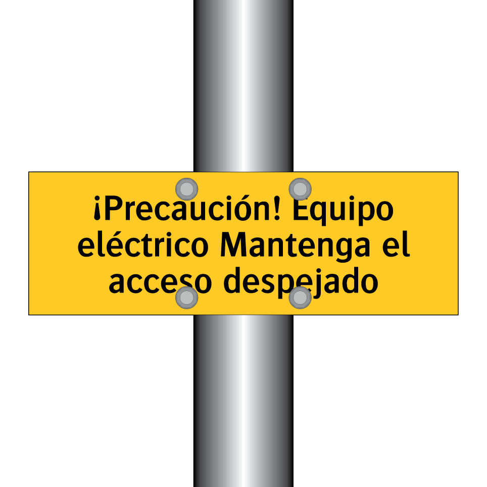 ¡Precaución! Equipo eléctrico Mantenga el acceso despejado