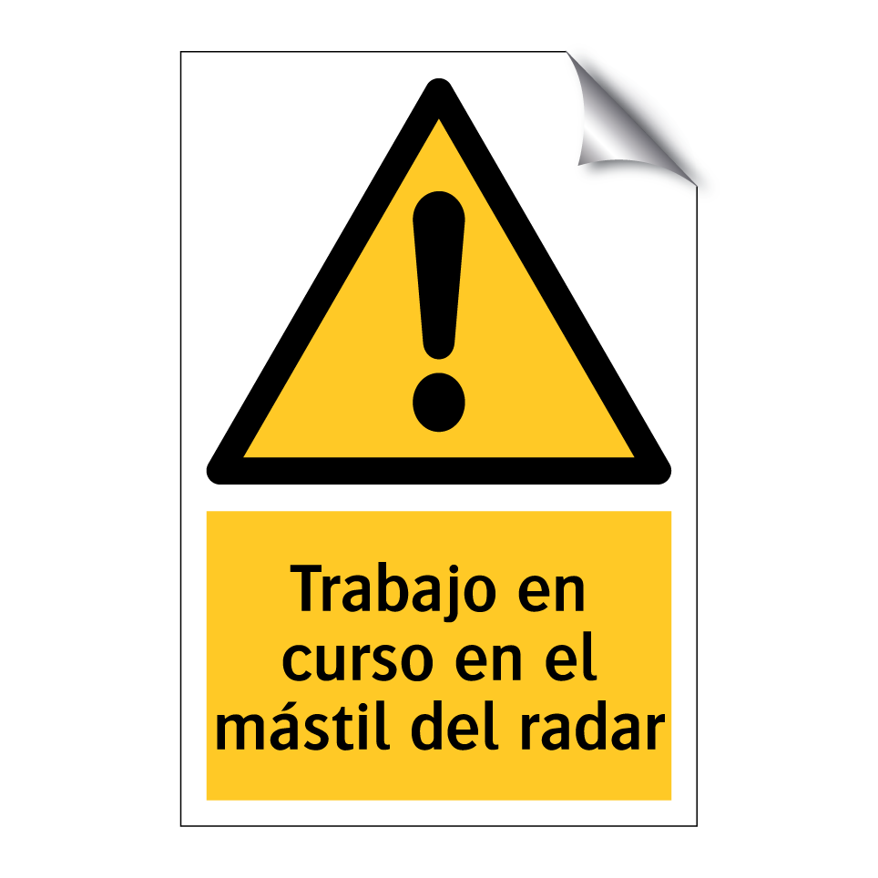 Trabajo en curso en el mástil del radar