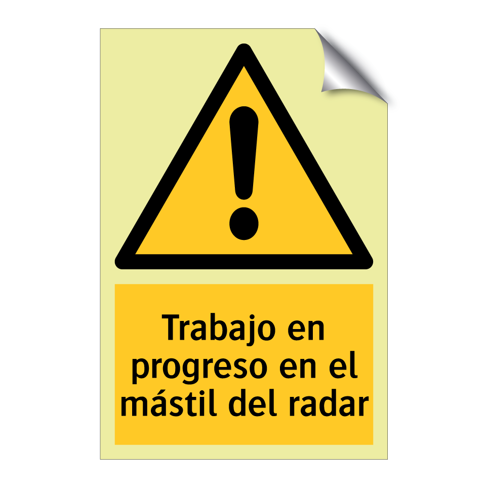 Trabajo en progreso en el mástil del radar