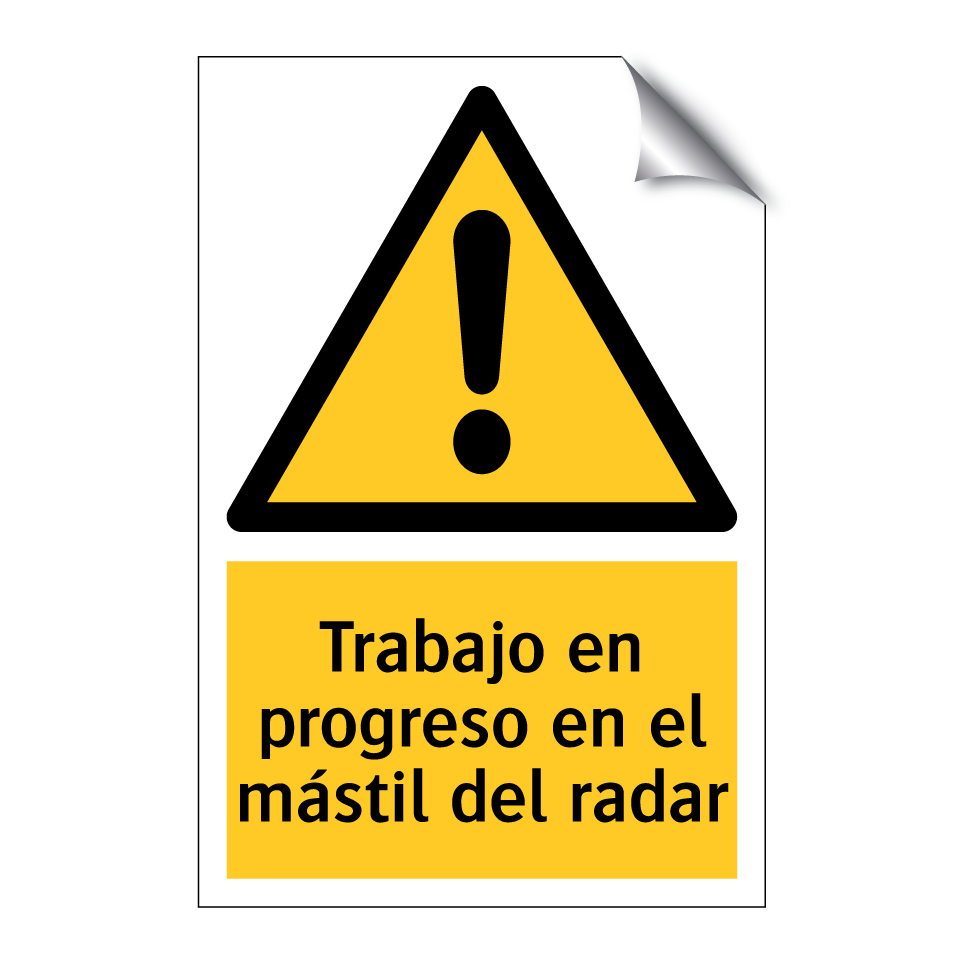 Trabajo en progreso en el mástil del radar