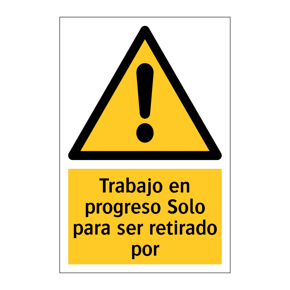 Trabajo en progreso Solo para ser retirado por