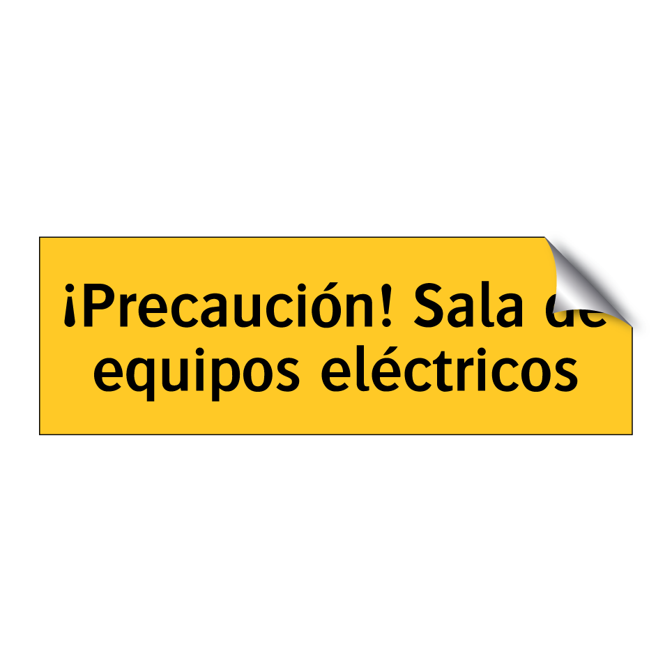 ¡Precaución! Sala de equipos eléctricos