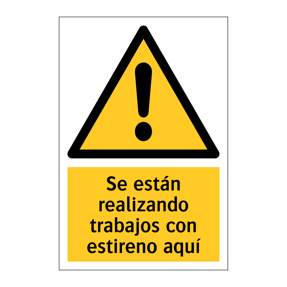 Se están realizando trabajos con estireno aquí