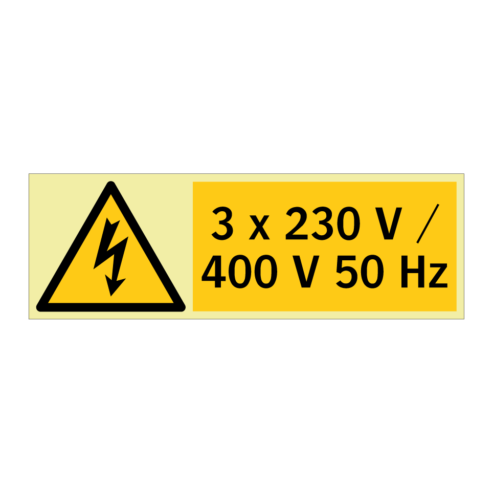 3 x 230 V / 400 V 50 Hz