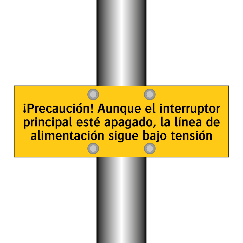 ¡Precaución! Aunque el interruptor principal esté apagado, la línea de alimentación sigue bajo tensión