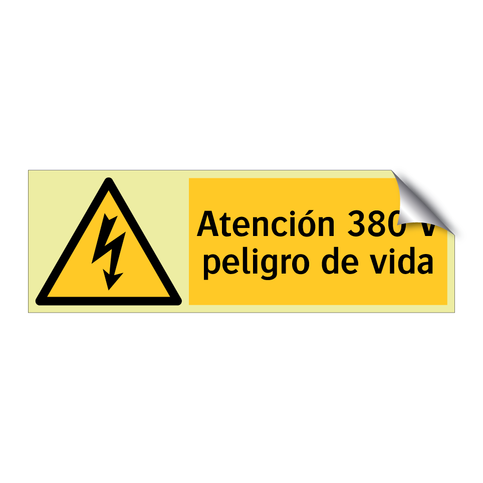 Atención 380 V peligro de vida
