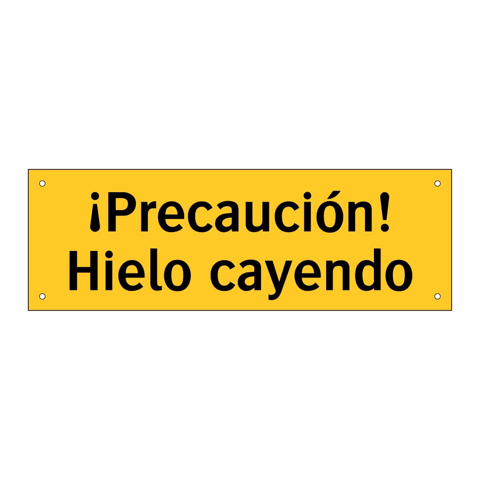 ¡Precaución! Hielo cayendo