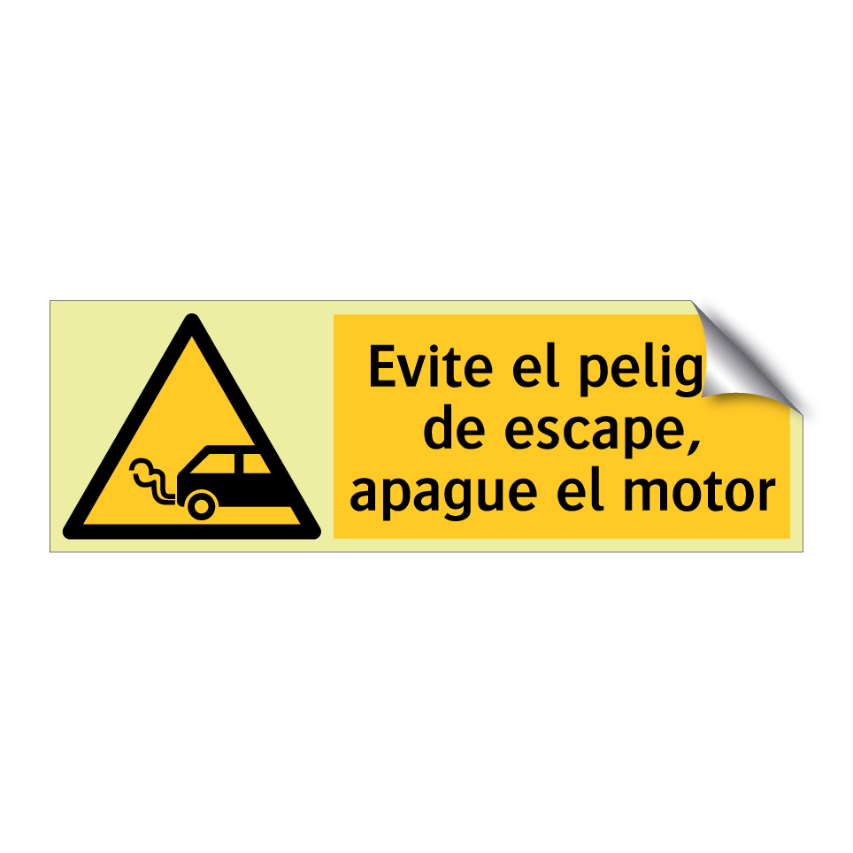 Evite el peligro de escape, apague el motor