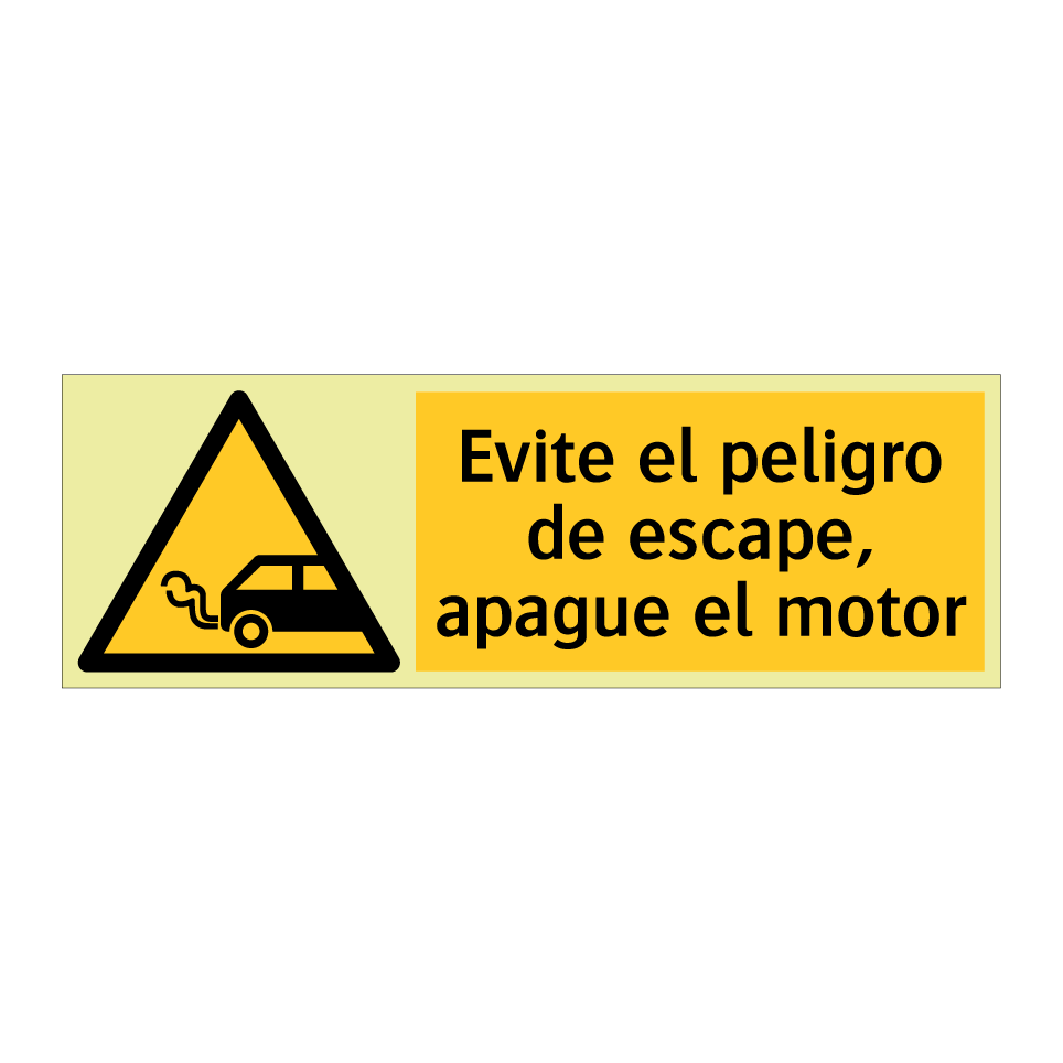 Evite el peligro de escape, apague el motor
