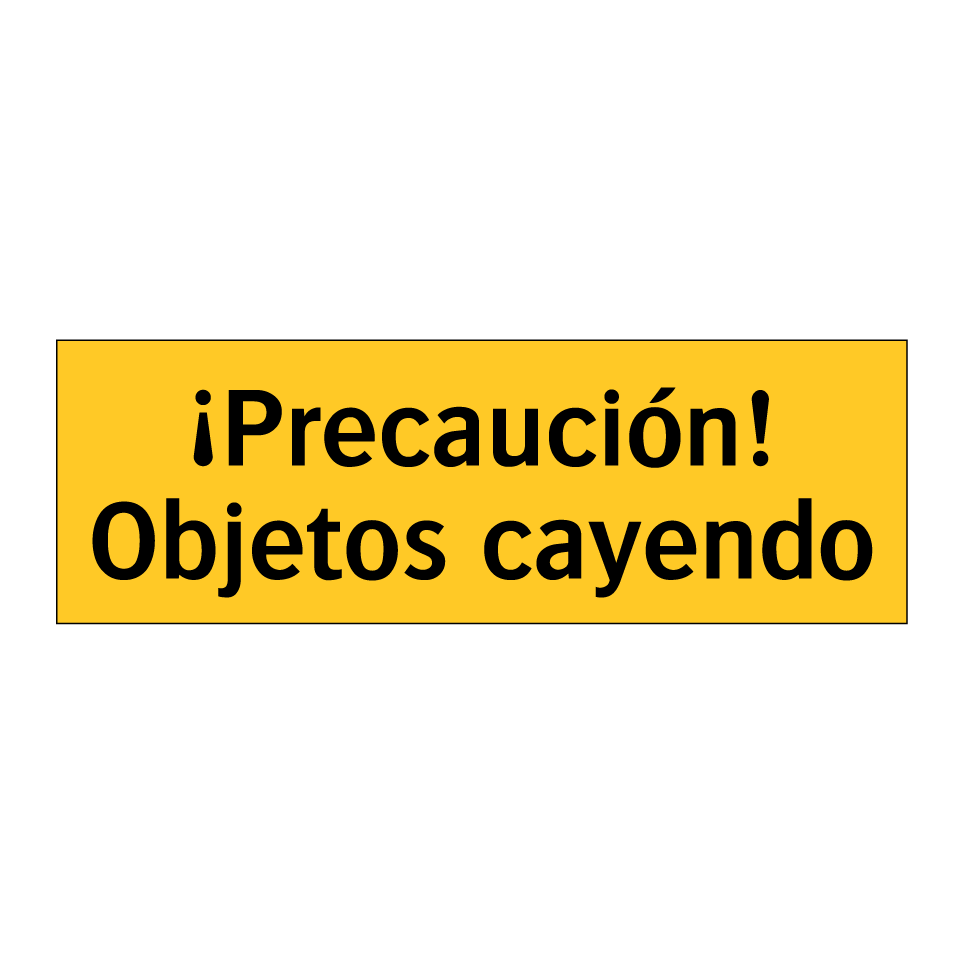 ¡Precaución! Objetos cayendo