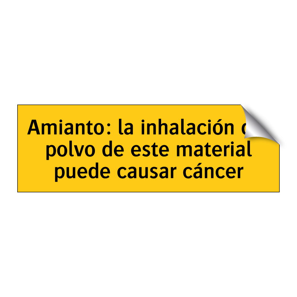 Amianto: la inhalación del polvo de este material puede causar cáncer