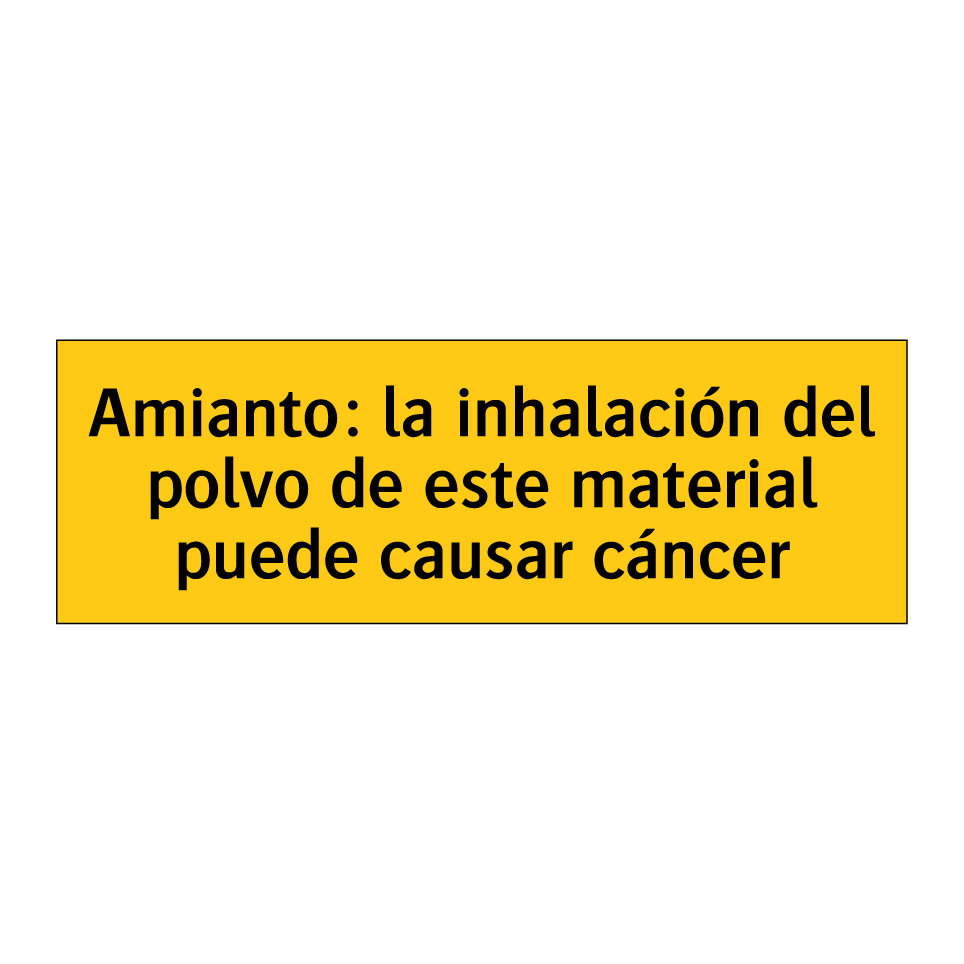 Amianto: la inhalación del polvo de este material puede causar cáncer