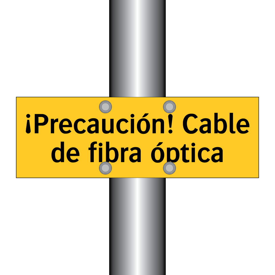 ¡Precaución! Cable de fibra óptica