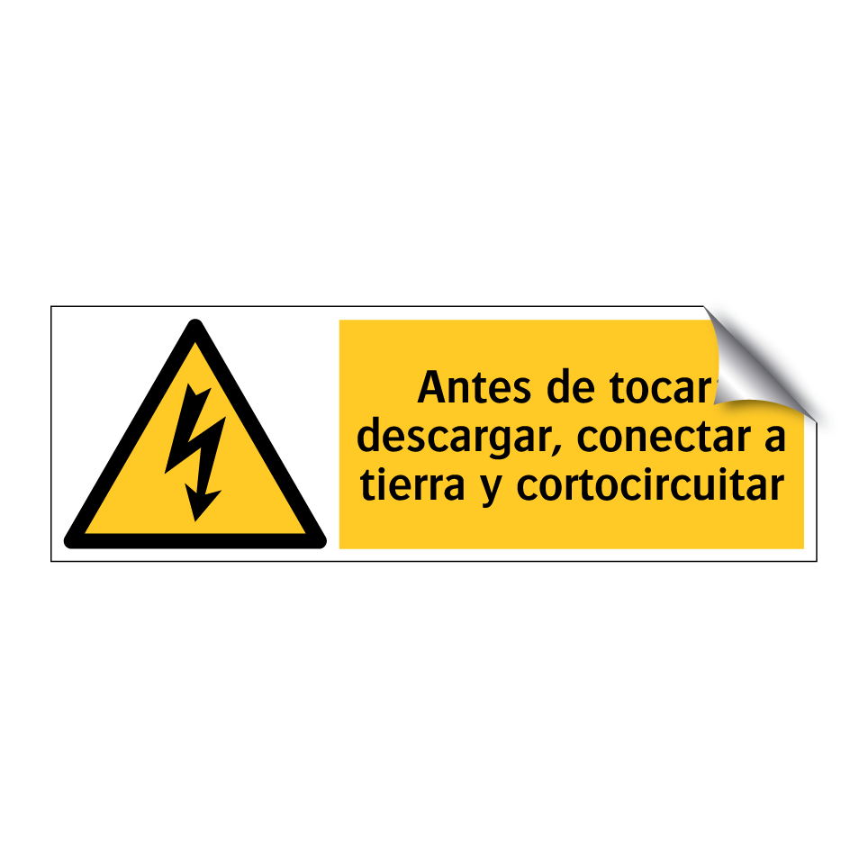 Antes de tocar: descargar, conectar a tierra y cortocircuitar