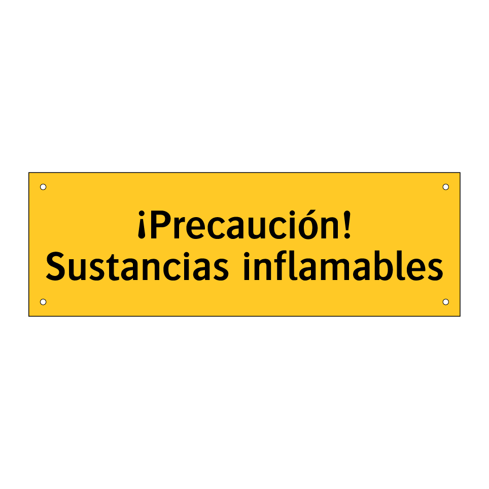 ¡Precaución! Sustancias inflamables