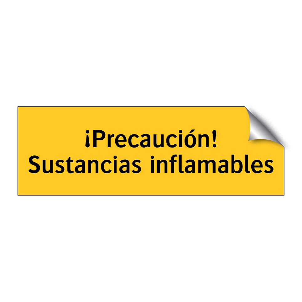 ¡Precaución! Sustancias inflamables