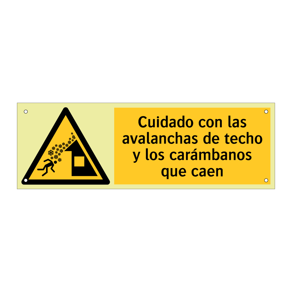 Cuidado con las avalanchas de techo y los carámbanos que caen