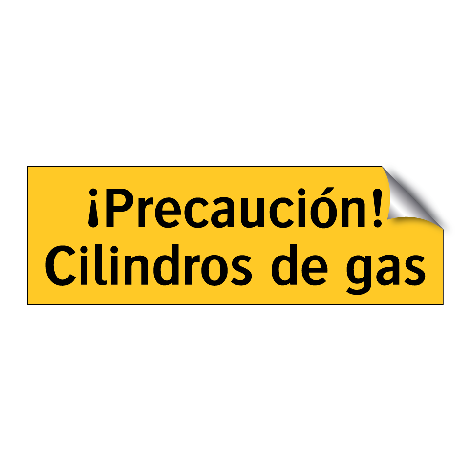 ¡Precaución! Cilindros de gas