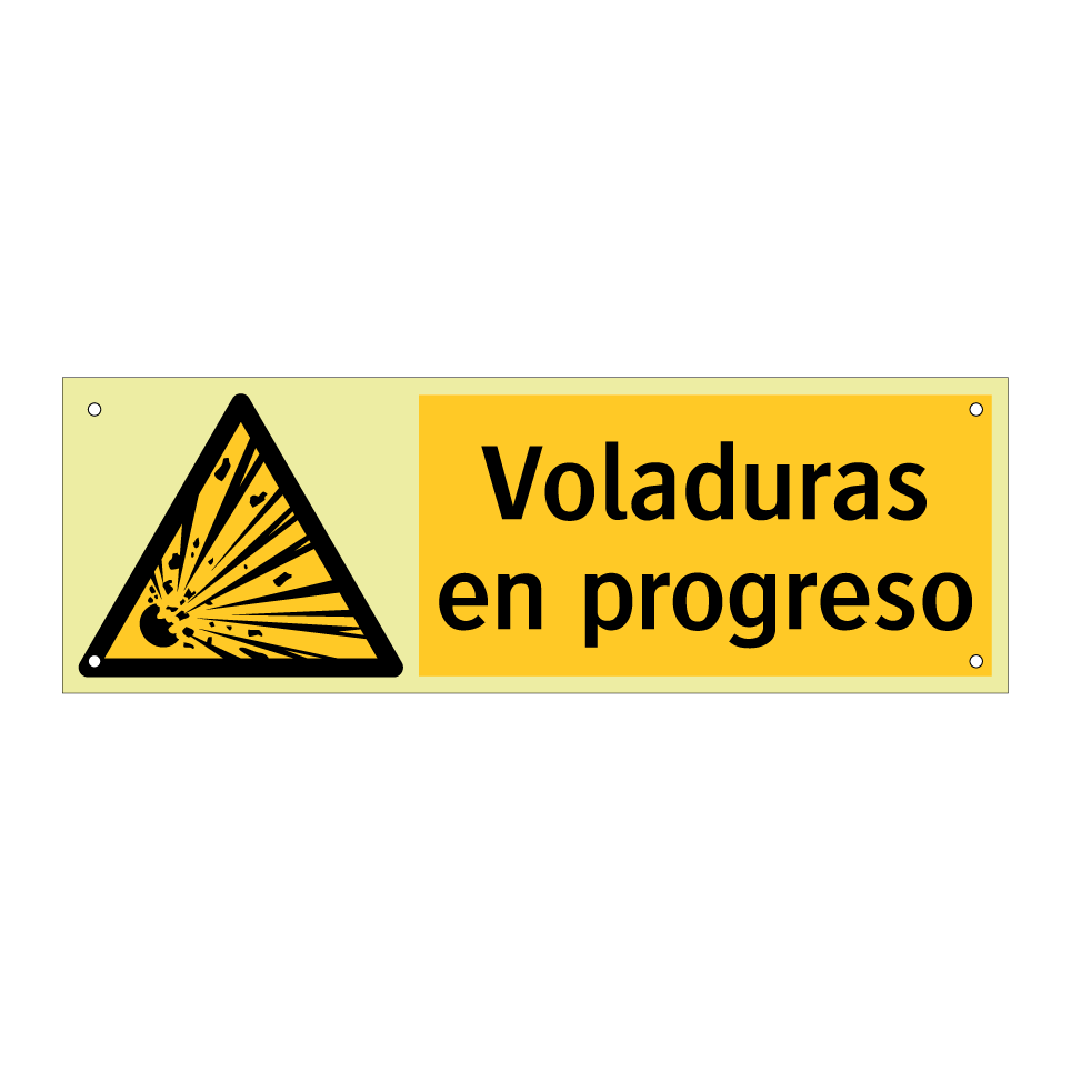 Voladuras en progreso