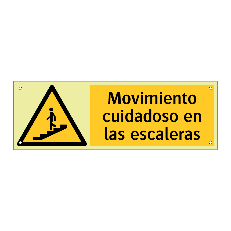 Movimiento cuidadoso en las escaleras