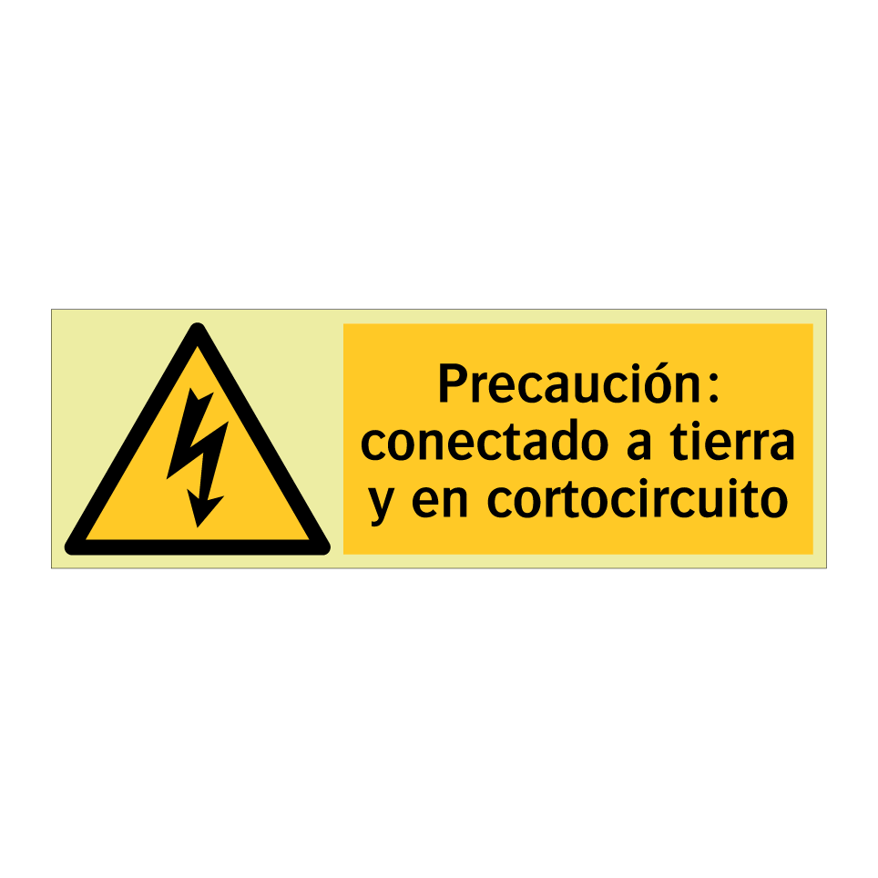Precaución: conectado a tierra y en cortocircuito