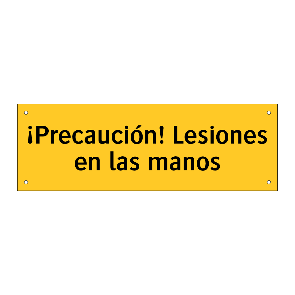 ¡Precaución! Lesiones en las manos