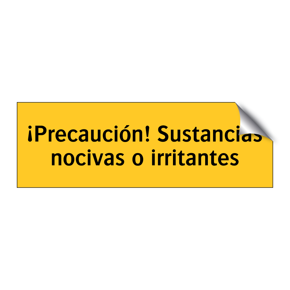 ¡Precaución! Sustancias nocivas o irritantes