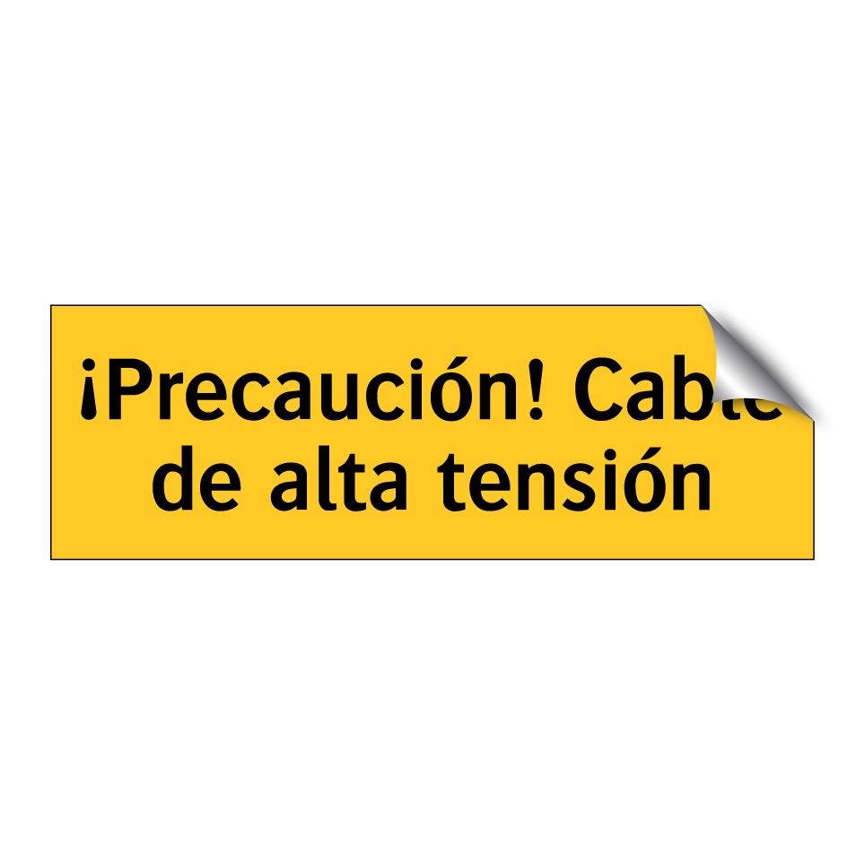 ¡Precaución! Cable de alta tensión