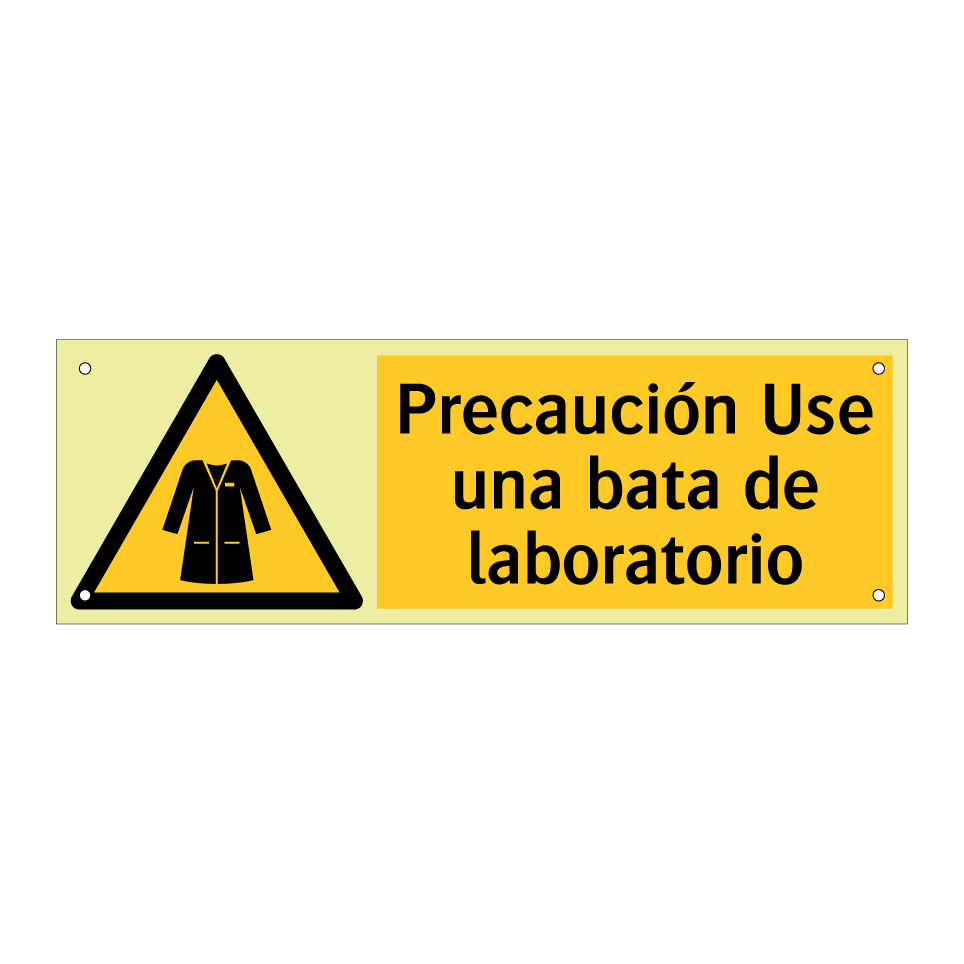 Precaución Use una bata de laboratorio