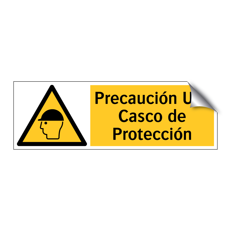 Precaución Use Casco de Protección