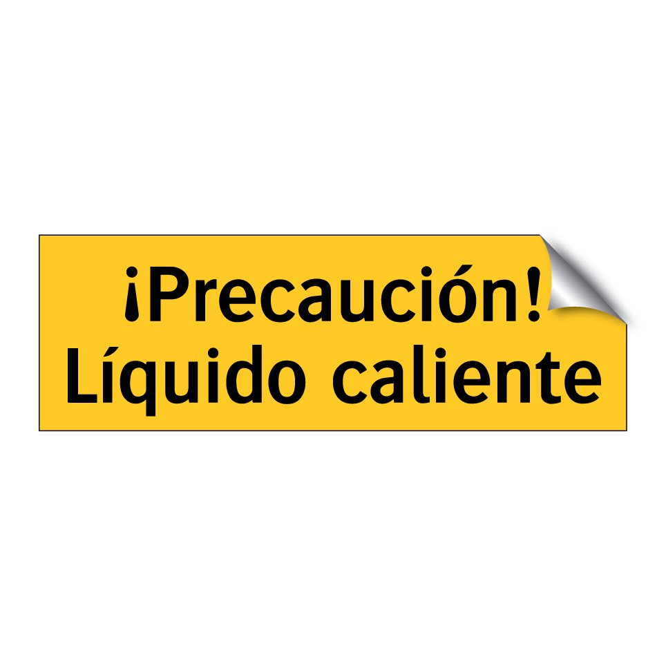 ¡Precaución! Líquido caliente