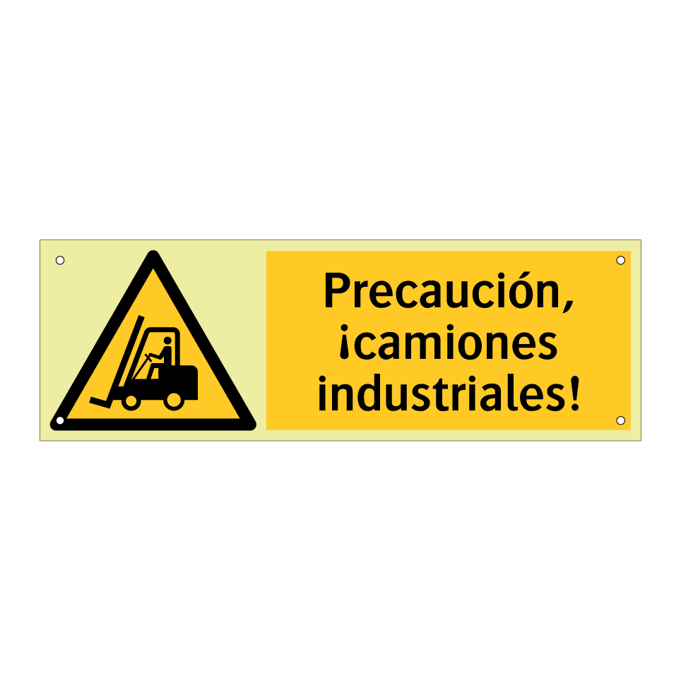 Precaución, ¡camiones industriales!
